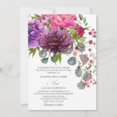 Invitation Elégant Mariage d'aquarelle monochrome (Devant)