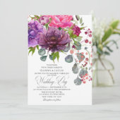 Invitation Elégant Mariage d'aquarelle monochrome (Debout devant)