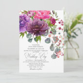 Invitation Elégant Mariage d'aquarelle monochrome (Debout devant)