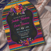 Invitation Élégant mariage d'arc de fleurs mexicain