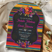 Invitation Élégant mariage d'arc de fleurs mexicain