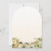 Invitation Élégant Mariage d'arc floral or blanc (Dos)