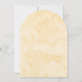 Invitation Élégant Mariage d'arc jaune beurre (Dos)
