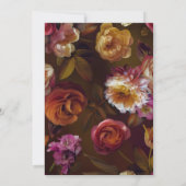 Invitation Élégant Mariage d'arche d'or floral de la chute fo (Dos)