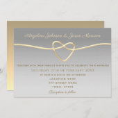 Invitation Élégant Mariage d'argent (Devant / Derrière)