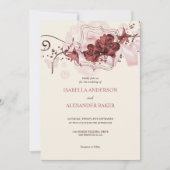 Invitation Élégant Mariage d'arrangement floral (Devant)