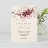 Invitation Élégant Mariage d'arrangement floral (Debout devant)
