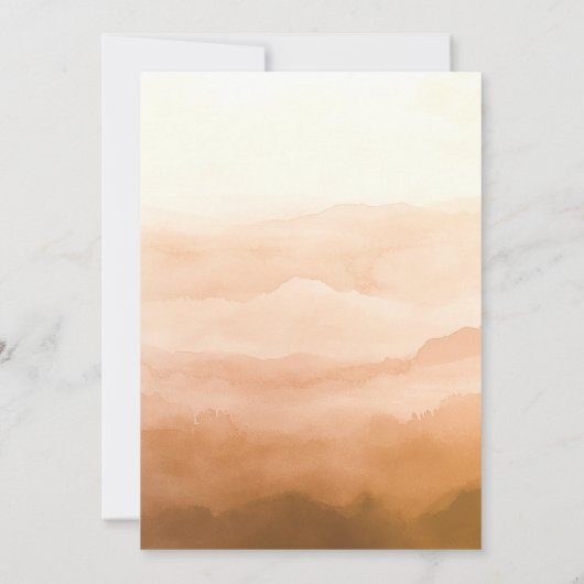 Invitation Elégant Mariage de automne Aquarelle simple Boho (Dos)