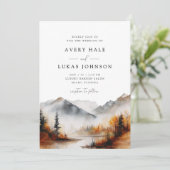 Invitation Élégant Mariage de automne Boho (Debout devant)