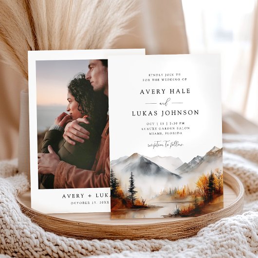 Invitation Élégant Mariage de automne Boho