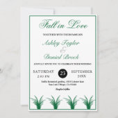 Invitation Élégant Mariage de automne de cadre de Boho en lai (Devant)