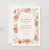 Invitation Élégant Mariage de automne Fleur sauvage Arch (Devant)