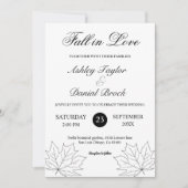 Invitation Élégant Mariage de automne rustique d'érable noir  (Devant)