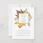 Invitation Élégant Mariage de automne rustique tout en un cod (Devant)