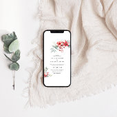 Invitation Elégant Mariage de Berry Poinsettia