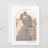 Invitation Élégant Mariage de Bohême Arch Photo (Devant)