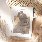 Invitation Élégant Mariage de Bohême Arch Photo
