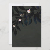 Invitation Élégant Mariage de Boho foncé Feuilles floraux (Dos)