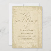 Invitation Élégant Mariage de bord de fond blanc (Devant)