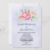 Invitation Élégant Mariage de bouquet de couleur rose (Devant)