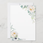 Invitation Élégant Mariage de cadre Or ivoire fleuri (Dos)