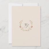 Invitation Élégant Mariage de calligraphie botanique rustique (Dos)