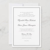 Invitation Élégant Mariage de calligraphie classique (Devant)