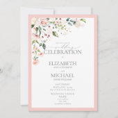 Invitation Élégant Mariage de calligraphie de couleur d'aquar (Devant)