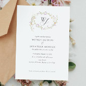 Invitation Élégant Mariage de calligraphie de monogramme bota