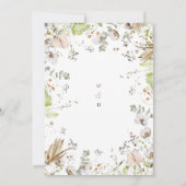 Invitation Élégant Mariage de calligraphie Fleur sauvage (Dos)