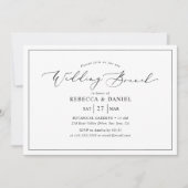 Invitation Élégant Mariage de calligraphie simple Brunch (Devant)
