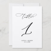 Invitation Élégant Mariage de calligraphie Tableau Numéro 1 (Devant)
