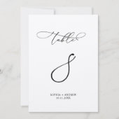 Invitation Élégant Mariage de calligraphie Tableau Numéro 8 (Devant)