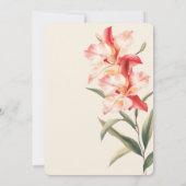 Invitation Élégant Mariage de cattleya rouge orchidées (Dos)
