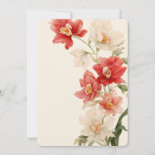 Invitation Élégant Mariage de cattleya rouge orchidées (Dos)