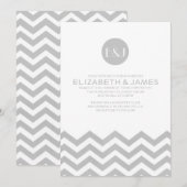 Invitation Elégant mariage de Chevron (Devant / Derrière)