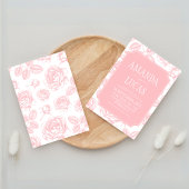 Invitation Élégant Mariage de Chinoiserie rose Dusty