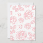 Invitation Élégant Mariage de Chinoiserie rose Dusty (Dos)