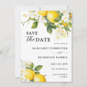 Invitation Elégant Mariage De Citron Méditerranéen Enregistre (Devant)