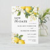 Invitation Elégant Mariage De Citron Méditerranéen Enregistre (Debout devant)