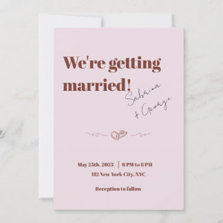 Invitation Élégant Mariage de code QR manuscrit moderne