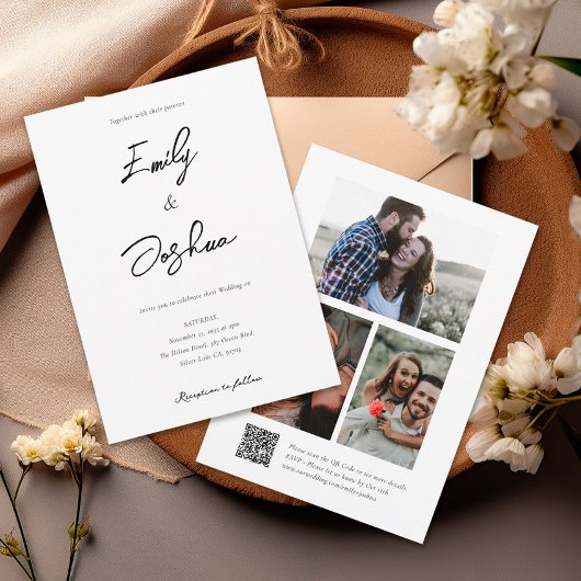 Invitation Élégant Mariage de collection de photos de script