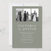 Invitation Élégant Mariage de collection photo moderne (Devant)