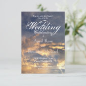 Invitation Élégant Mariage de coucher de soleil (Debout devant)