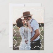 Invitation Elégant Mariage de courbe ondulée avec photo (Dos)