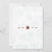 Invitation Élégant Mariage de couronne d'hiver Poinsettia (Dos)