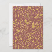 Invitation Élégant Mariage de couronne dorée (Dos)