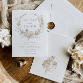 Invitation Élégant Mariage de couronne Vintage