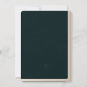 Invitation Élégant Mariage de couverture de livre floral noir (Dos)