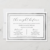 Invitation Élégant Mariage de cygne Dîner de répétition Invit (Devant)